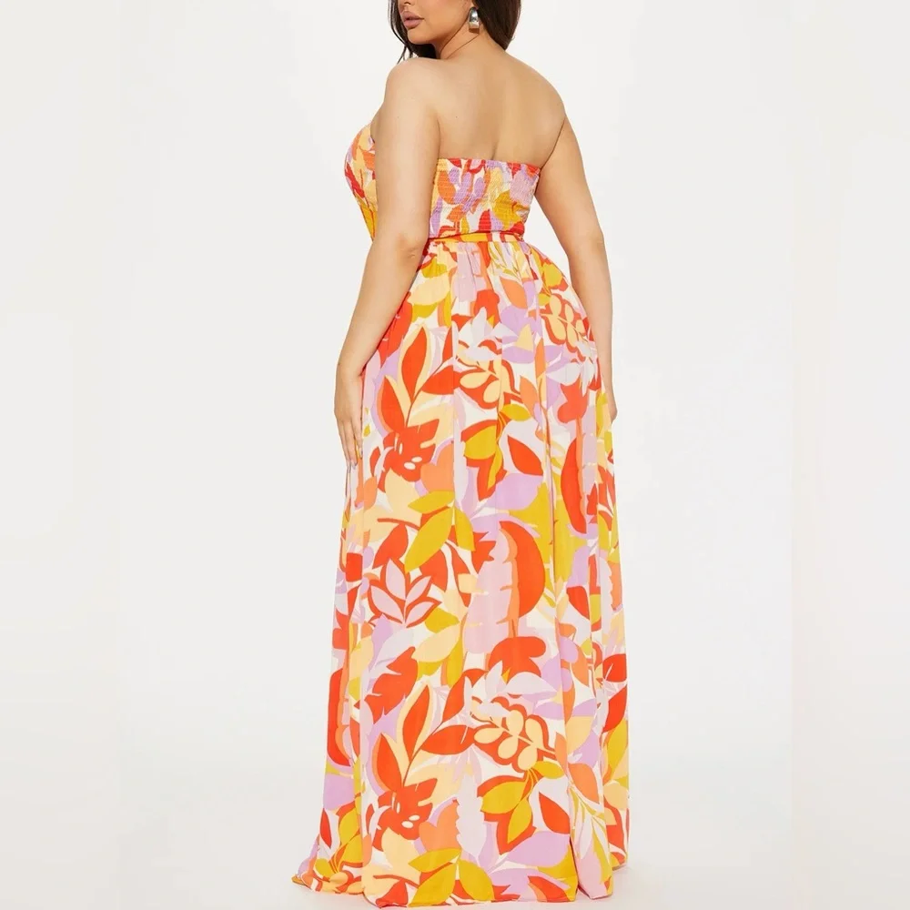 Flower Power Jumpsuit - Orange/Combo - Picture 3 of 3